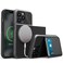 VENA Legacy Card Holder Wallet Case Compatible with Apple iPhone 13 Pro (6.1"-inch), (Compatible with Magsafe, RFID Anti-Theft) Slim Profile Card Slot Cover with Kickstand - Space Gray