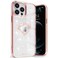 VENA vLove Glitter Clear Case Compatible with Apple iPhone 13 Pro Max (6.7"-inch), Heart Shape Design (MagSafe Compatible) Dual Layer Slim Hybrid Clear Bumper Case Cover - Pink