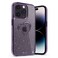 VENA vLove Glitter Clear Case Compatible with Apple iPhone 14 Pro (6.1"-inch), Heart Shape (Magsafe Compatible) Dual Layer Slim Hybrid Clear Bumper Case Cover - Purple