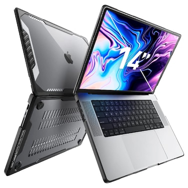 SUPCASE for MacBook Pro 14 Inch Case 2024-2021 (Unicorn Beetle), M4/M3/M2/M1 Pro/Max A3185 A3401 A3112 A2918 A2992 A2779 A2442 Heavy Duty Rugged Hard Shell Protective Cover for MacBook Pro 14", Black
