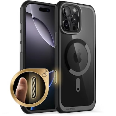 SUPCASE for iPhone 16 Pro Case with Camera Control Capture Button (Unicorn Beetle Mag), [Compatible with MagSafe] Slim Protective Magnetic Phone Case for iPhone 16 Pro 6.3'' 2024, Black