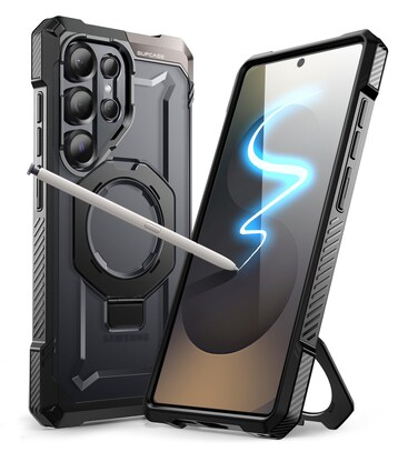 SUPCASE for Samsung Galaxy S25 Ultra Case with Stand (Unicorn Beetle Grip), [S Pen Friendly] [Compatible with MagSafe] [Military-Grade Protection] Magnetic Phone Case for S25 Ultra 6.9 Inch, Black