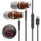 Symphonized iPhone Earphones Wired Deep Bass Sound, 3D Sound, Microphone Volume Control, 90% Noise Cancelling, Bubinga Wooden with Lightning (Apple MFI Certified), iPhone SE to 14 Earbuds (Black)