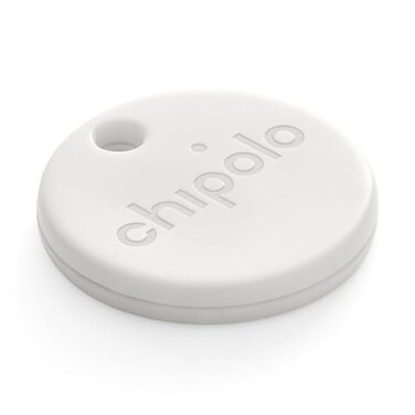 Chipolo ONE Point - Key Finder, Bluetooth Tracker for Keys, Bag - Works with Google&#39;s Find My Device app (Android only) (Off White)