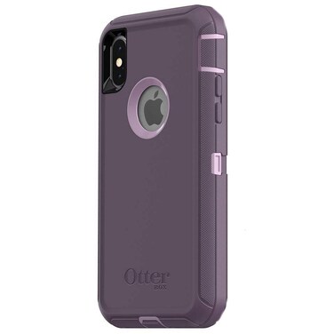 OtterBox Defender Series Case for iPhone X &amp; iPhone Xs (ONLY), Case Only - Bulk Packaging - Purple Nebula (Winsome Orchid/Night Purple)