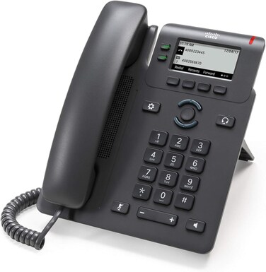 Cisco IP Business Phone 6821, 2.5-inch Grayscale Display, North American Power Adapter, Class 2 PoE, 2 SIP Registrations, 1-Year Limited Hardware Warranty (CP-6821-3PW-NA-K9=)