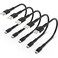 Short Micro USB Cable 1ft [5 Pack] USB 2.0 Micro USB Charging Cable Android Charger Cord for Samsung Galaxy S7 Edge S6 J7 Note 5 LG Kindle Sony PS4 TV Stick Smartphones (Black)