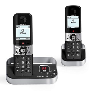 Alcatel F890 Voice Duo Noir EU Telephone sans fil repondeur avec Combine supplementaire. Blocage d'appel Premium
