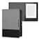kwmobile Case Compatible with Kobo Aura H2O Edition 1 - PU Leather and Canvas e-Reader Cover - Dark Grey/Black
