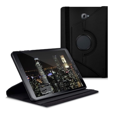 kwmobile Rotating Case Compatible with Samsung Galaxy Tab A 10.1 (S-Pen) (2016) - Case PU Leather Tablet Cover with Stand - Black