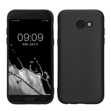kwmobile Case Compatible with Samsung Galaxy A5 (2017) Case - Soft Slim Protective TPU Silicone Cover - Black Matte