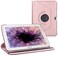 kwmobile Rotating Case Compatible with Samsung Galaxy Note 10.1 N8000 / N8010 - Case PU Leather Tablet Cover with Stand - Rose Gold