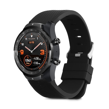 kwmobile Strap Compatible with Ticwatch Pro Smartwatch Strap - Replacement Silicone Watch Band - Black