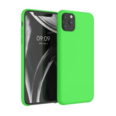 kwmobile Case Compatible with Apple iPhone 11 Pro Max Case - TPU Silicone Phone Cover with Soft Finish - Lime Green