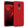 kwmobile Case Compatible with LG G7 ThinQ/Fit/One Case - Soft Slim Metallic TPU Silicone Cover - Metallic Dark Red