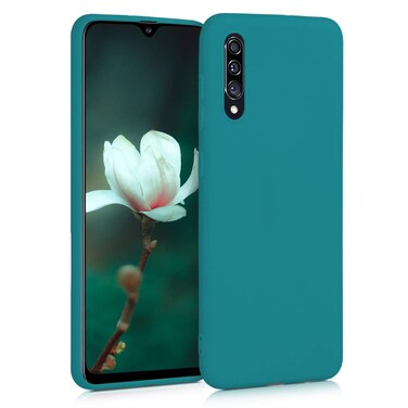 kwmobile Case Compatible with Samsung Galaxy A30s Case - Soft Slim Protective TPU Silicone Cover - Teal Matte