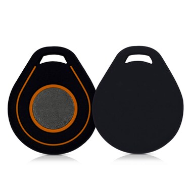 kwmobile Silicone Cover Compatible with Harley Davidson Motorcycle Key - Protective Soft Case Skin Protector for Motorcycle Remote Key Fob - Black/Orange