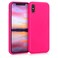 kwmobile Case Compatible with Apple iPhone X Case - Slim Protective TPU Silicone Phone Cover - Neon Pink