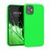 kwmobile Case Compatible with Apple iPhone 12 Mini Case - Soft Slim Protective TPU Silicone Cover - Neon Green