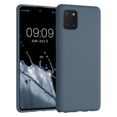 kwmobile Case Compatible with Samsung Galaxy Note 10 Lite Case - Soft Slim Protective TPU Silicone Cover - Dark Slate