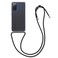 kwmobile Crossbody Case Compatible with Samsung Galaxy S20 FE Case - Clear TPU Phone Cover w/Lanyard Cord Strap - Black/Transparent