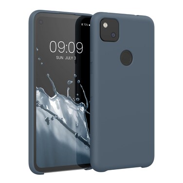 kwmobile Case Compatible with Google Pixel 4a Case - TPU Silicone Phone Cover with Soft Finish - Dark Slate