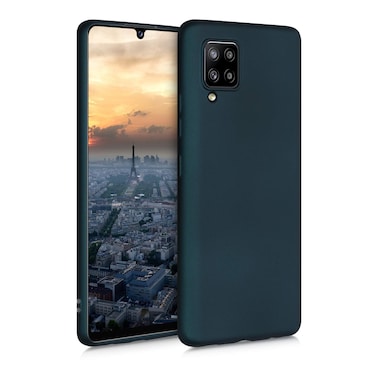 kwmobile Case Compatible with Samsung Galaxy A42 5G Case - Soft Slim Metallic TPU Silicone Cover - Metallic Teal