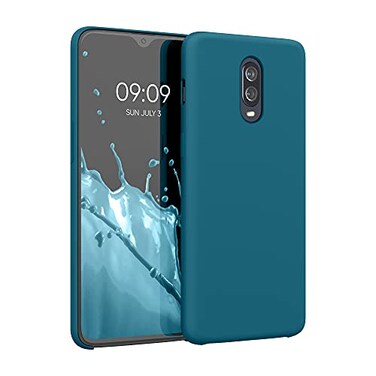 kwmobile Case Compatible with OnePlus 6T Case - TPU Silicone Phone Cover with Soft Finish - Teal Matte