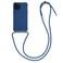kwmobile Crossbody Case Compatible with Apple iPhone 12 Pro Max Case - TPU Silicone Cover with Strap - Dark Blue