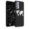kwmobile TPU Silicone Case Compatible with Samsung Galaxy A32 5G - Case Soft Cover - Travel Outline White/Black