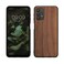 kwmobile Real Wood Case Compatible with Samsung Galaxy A32 5G Case - Hard Wooden Cover w/TPU Bumper - Dark Brown