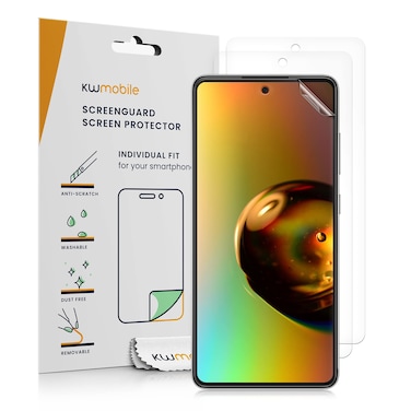 kwmobile Screen Protectors Compatible with Samsung Galaxy A52 / A52 5G / A52s 5G Screen Protector - 3X Ultra-Clear Transparent Phone Films