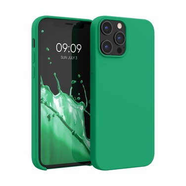 kwmobile Case Compatible with Apple iPhone 12 Pro Max Case - TPU Silicone Phone Cover with Soft Finish - Emerald Green