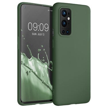 kwmobile Case Compatible with OnePlus 9 Pro Case - Soft Slim Protective TPU Silicone Cover - Dark Green