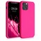 kwmobile Case Compatible with Apple iPhone 12 / iPhone 12 Pro Case - Slim Protective TPU Silicone Phone Cover - Neon Pink