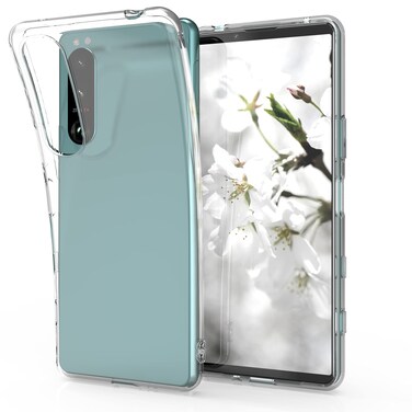 kwmobile Case Compatible with Sony Xperia 5 III - Clear Case Soft Slim Flexible Protective TPU Phone Cover - Transparent