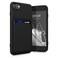 kwmobile Case Compatible with Apple iPhone SE (2022) / iPhone SE (2020) / iPhone 8 / iPhone 7 Case - TPU Phone Cover with Credit Card Holder - Black