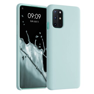 kwmobile Case Compatible with OnePlus 8T Case - TPU Silicone Phone Cover with Soft Finish - Cool Mint