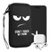 kwmobile Neoprene Sleeve for Smartphone Size XL - 6.7/6.8" - Shock Absorbing Pouch Case - Protective Phone Bag - Don't Touch My Phone White/Black