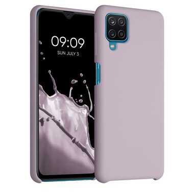 kwmobile Case Compatible with Samsung Galaxy A12 Case - TPU Silicone Phone Cover with Soft Finish - Purple Cloud