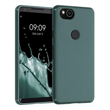 kwmobile Case Compatible with Google Pixel 2 Case - Soft Slim Protective TPU Silicone Cover - Forest Green