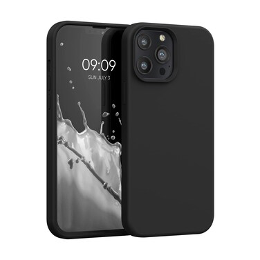 kwmobile Case Compatible with Apple iPhone 13 Pro Max Case - TPU Silicone Phone Cover with Soft Finish - Black