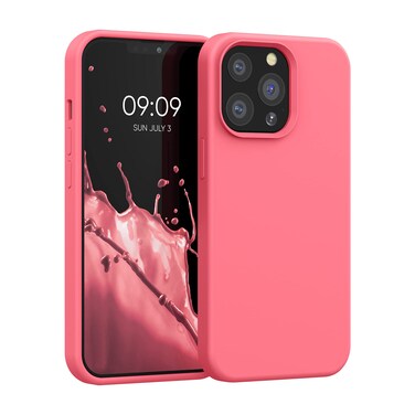 kwmobile Case Compatible with Apple iPhone 13 Pro Case - TPU Silicone Phone Cover with Soft Finish - Neon Coral