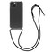 kwmobile Crossbody Case Compatible with Apple iPhone 13 Mini Case - Clear TPU Phone Cover w/Lanyard Cord Strap - Black/Transparent