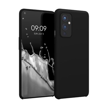 kwmobile Case Compatible with OnePlus 9 (EU/NA Version) Case - TPU Silicone Phone Cover with Soft Finish - Black