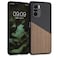 kwmobile Case Compatible with Xiaomi Mi 11i / Poco F3 - Hard Phone Cover with TPU Bumper and Wood/Carbon Back - Dark Brown