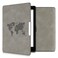 kwmobile Cover Compatible with Kobo Aura ONE Cover - eReader Case - Travel Outline Grey