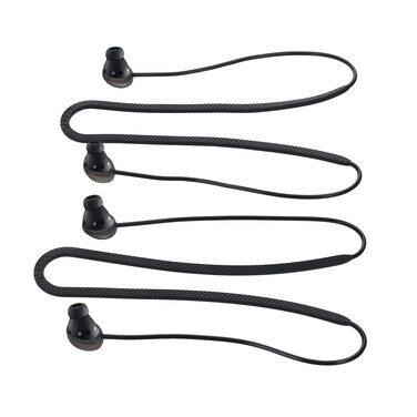 kwmobile Straps Compatible with Samsung Galaxy Buds Pro - 2X Silicone Holder for Wireless Earphones - Black/Black