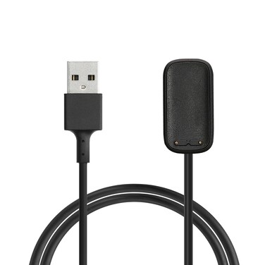 kwmobile USB Cable Charger Compatible with Fitbit Charge 5 / Luxe Cable - Charging Chord for Smart Watch - Black