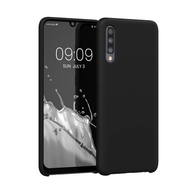 kwmobile Case Compatible with Samsung Galaxy A50 Case - TPU Silicone Phone Cover with Soft Finish - Black